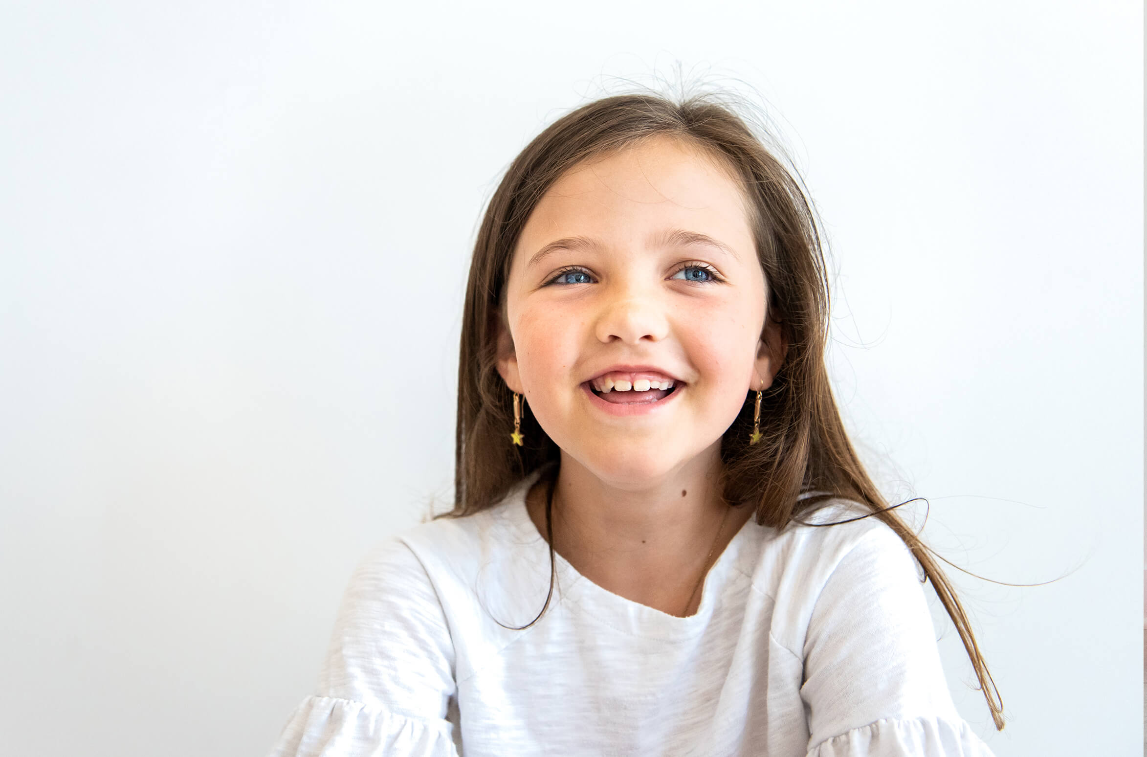 young girl smiling