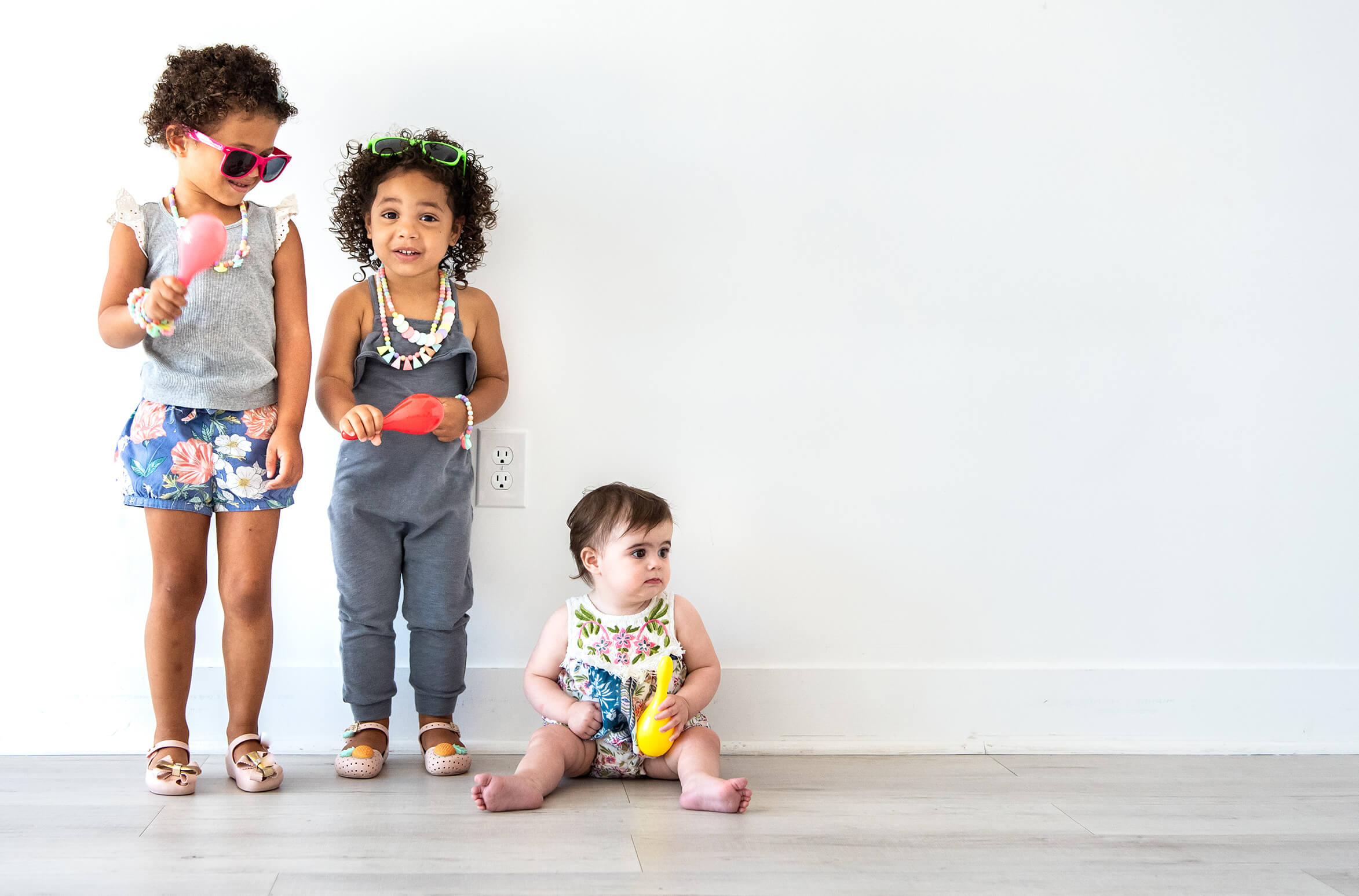 three young children